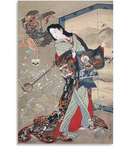 人気SALE，高品質】 葛飾 応為（葛飾お栄）浮世絵 夜桜美人図 原寸大